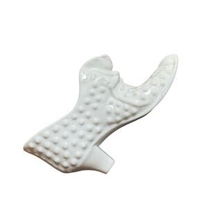 Fenton Hobnail Milk Glass Slipper